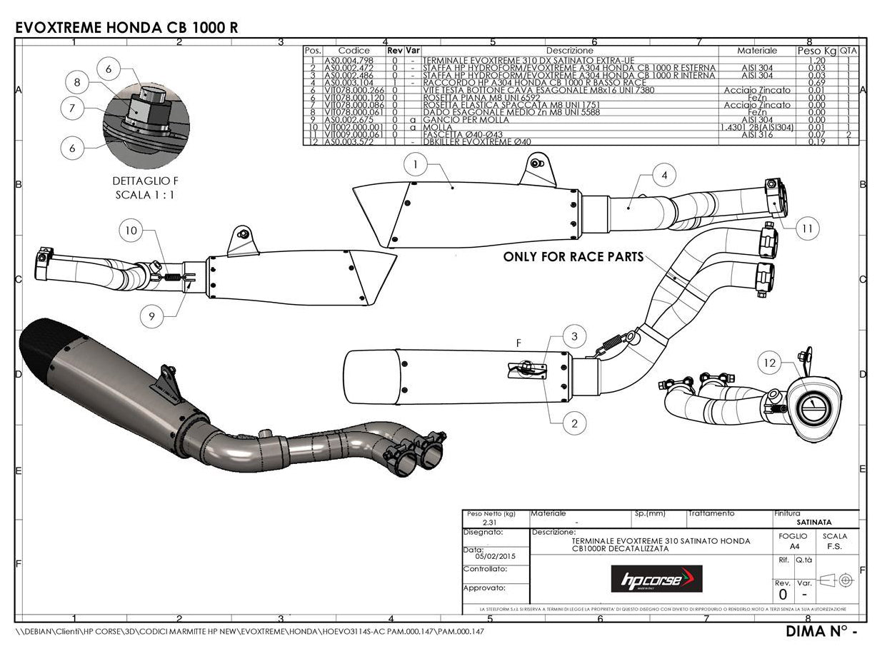 HP CORSE Honda CB1000R Slip-on Exhaust "Evoxtreme Satin Single" (low position) – Accessories in Factory Racing – Motorcycle Parts & Accessories Online Store