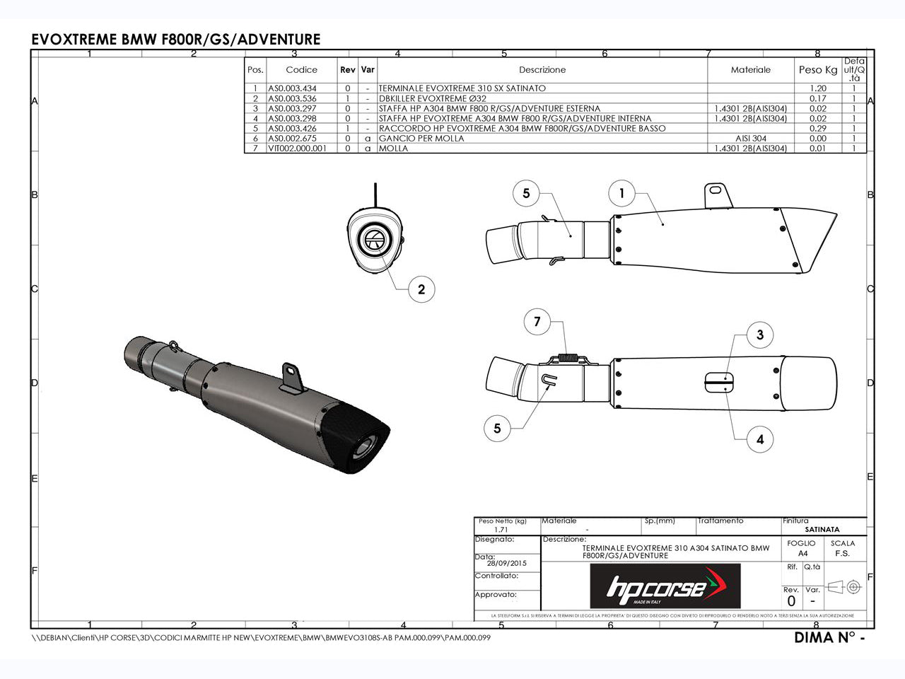 HP CORSE BMW F800R (09/16) Slip-on Exhaust "Evoxtreme Black" (EU homologated) – Accessories in Factory Racing – Motorcycle Parts & Accessories Online Store