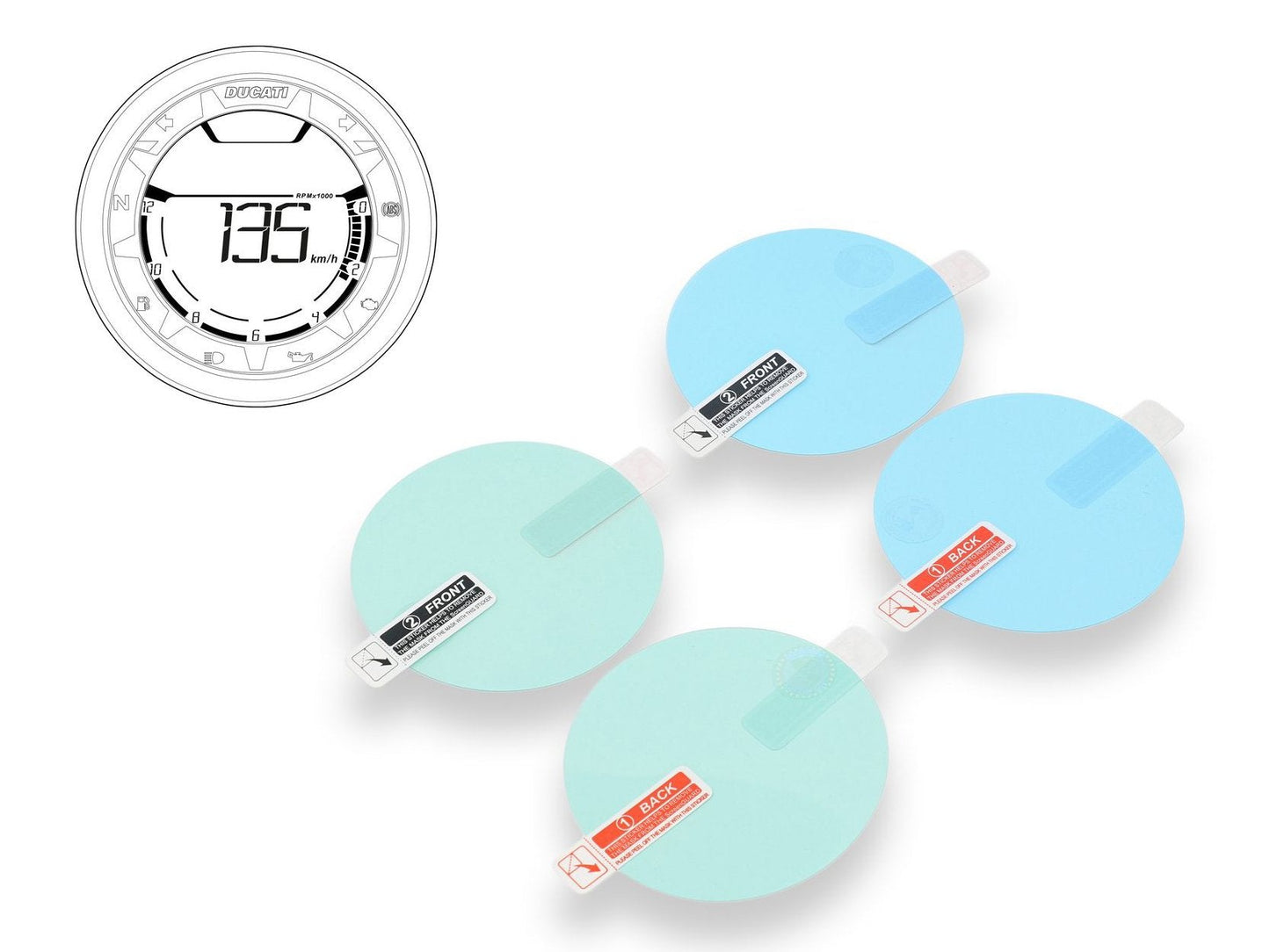DP007 - CNC RACING Ducati Scrambler 800 / 400 Dashboard Screen Protectors kit – Accessories in the Factory Racing Motorcycle Aftermarket Accessories and Parts Online Shop