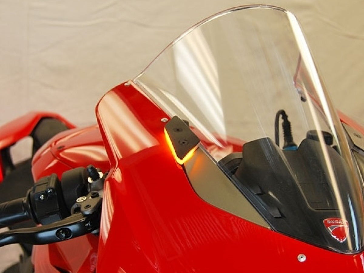 NEW RAGE CYCLES Ducati Panigale V4 (2018+) LED Mirror Block-off Turn Signals