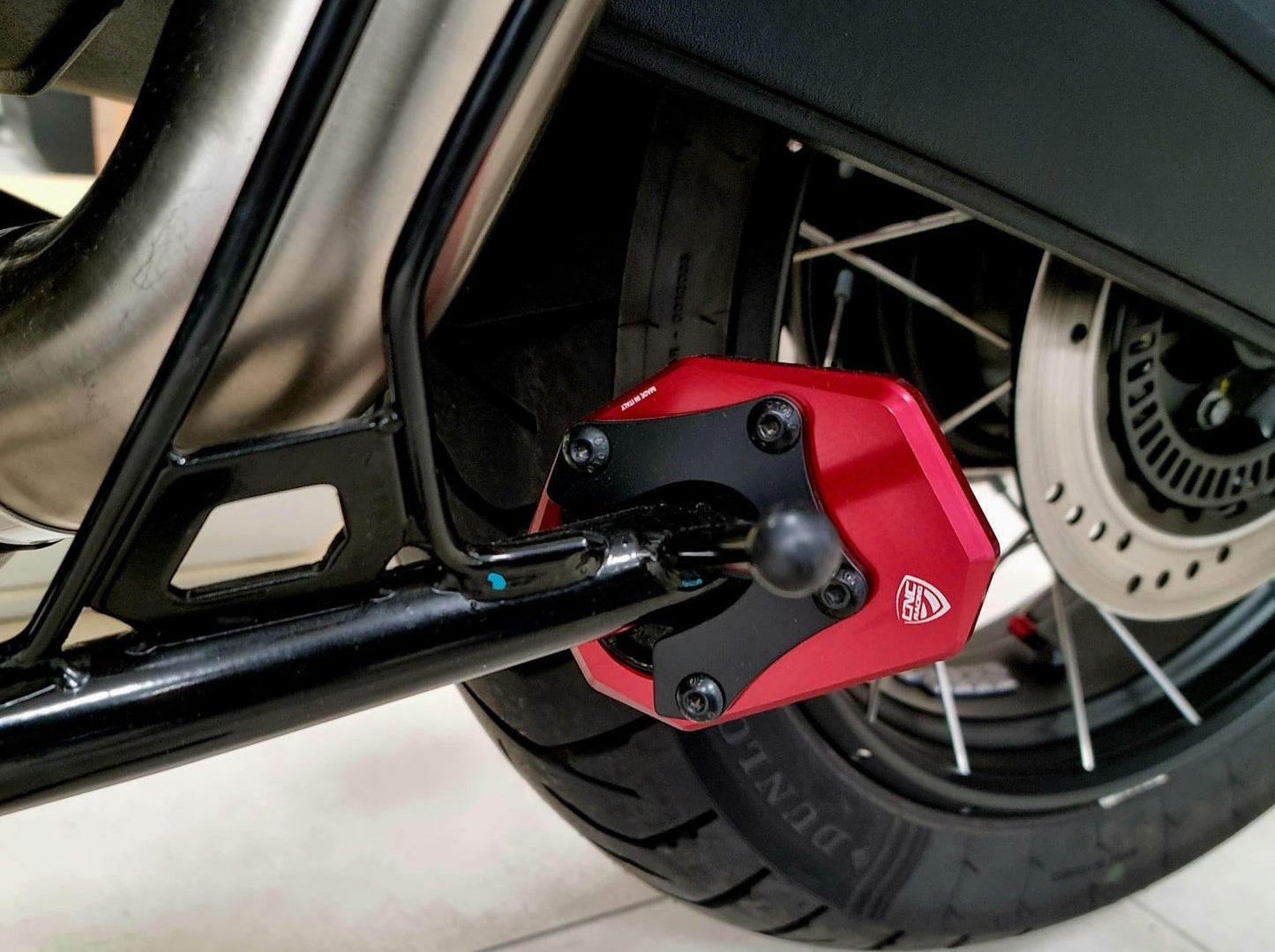 BM601 - CNC RACING Moto Guzzi V85 TT (2021+) Kickstand Pad – Accessories in the Factory Racing Motorcycle Aftermarket Accessories and Parts Online Shop