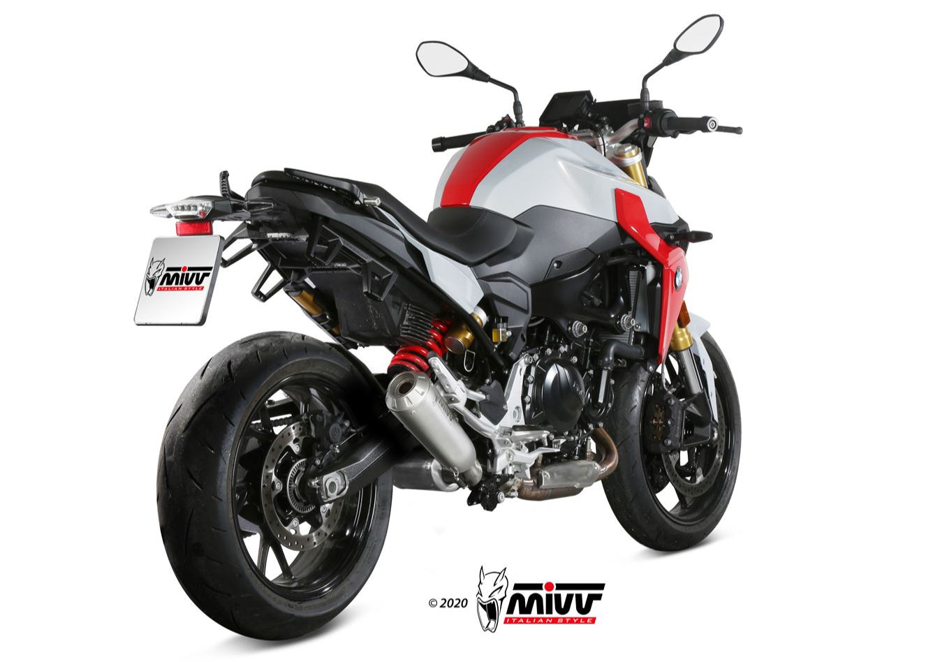 MIVV B.038 BMW F 900 R (2020+) Slip-on Exhaust "X-M1" (titanium; approved) – Accessories in the 2WheelsHero Motorcycle Aftermarket Accessories and Parts Online Shop