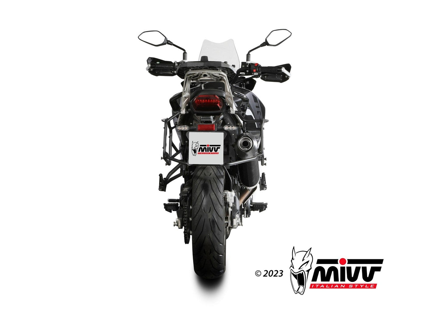 MIVV E.012 Benelli TRK 702/X (2023+) Slip-on Exhaust "Oval" (carbon + cap; approved) – Accessories in the 2WheelsHero Motorcycle Aftermarket Accessories and Parts Online Shop
