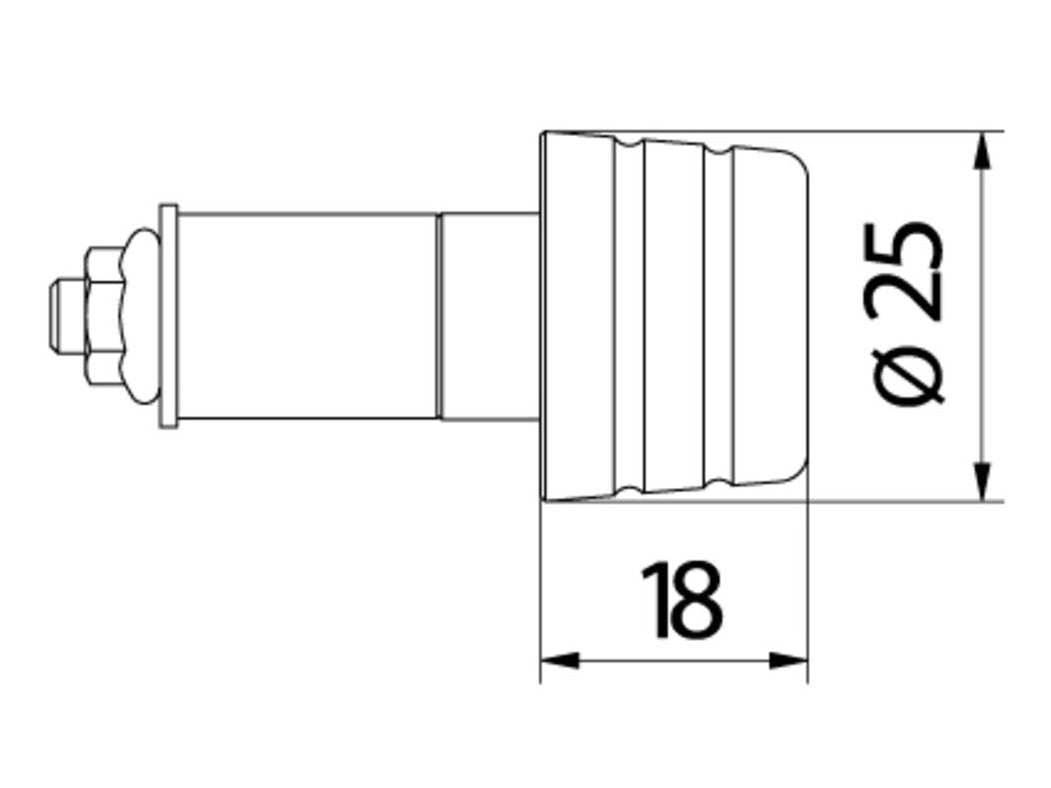 CM234 - CNC RACING Universal Handlebar End Weights "Mini" – Accessories in the Factory Racing Motorcycle Aftermarket Accessories and Parts Online Shop