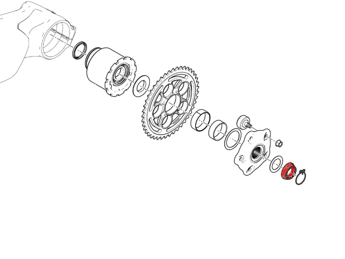 DA381 - CNC RACING Ducati Rear Wheel Nut (left) – Accessories in the Factory Racing Motorcycle Aftermarket Accessories and Parts Online Shop