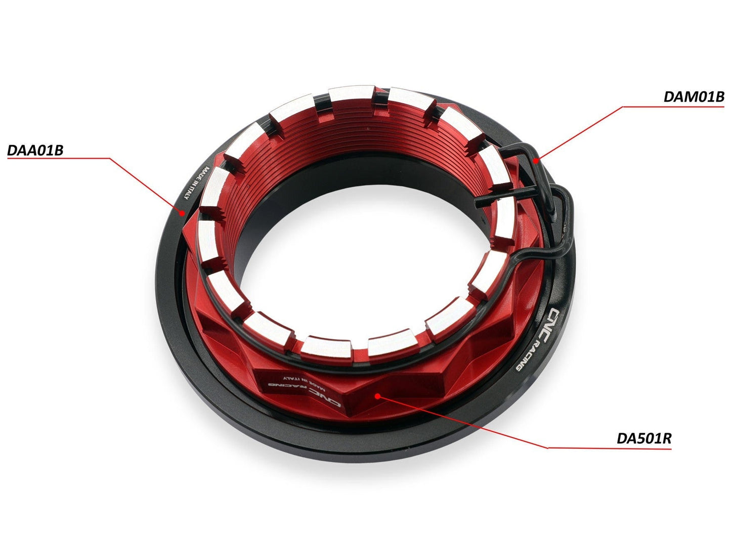 DAM01 - CNC RACING Ducati Rear Wheel Safety Spring Clip (axle nut) – Accessories in the Factory Racing Motorcycle Aftermarket Accessories and Parts Online Shop
