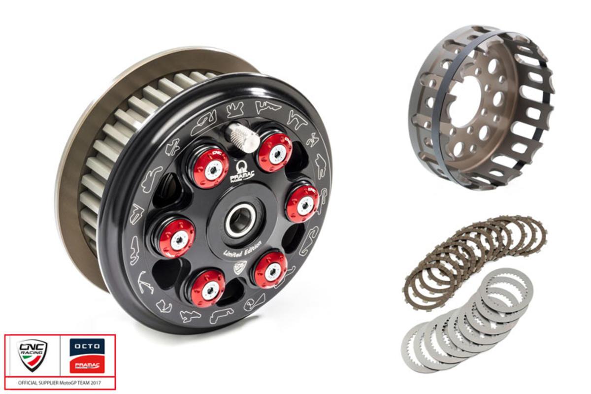 FR366PR - CNC RACING Ducati 6 Springs Slipper Clutch "Master Tech" (full kit, 12 teeth sintered plates; Pramac Racing Limited Edition) – Accessories in the Factory Racing Motorcycle Aftermarket Accessories and Parts Online Shop