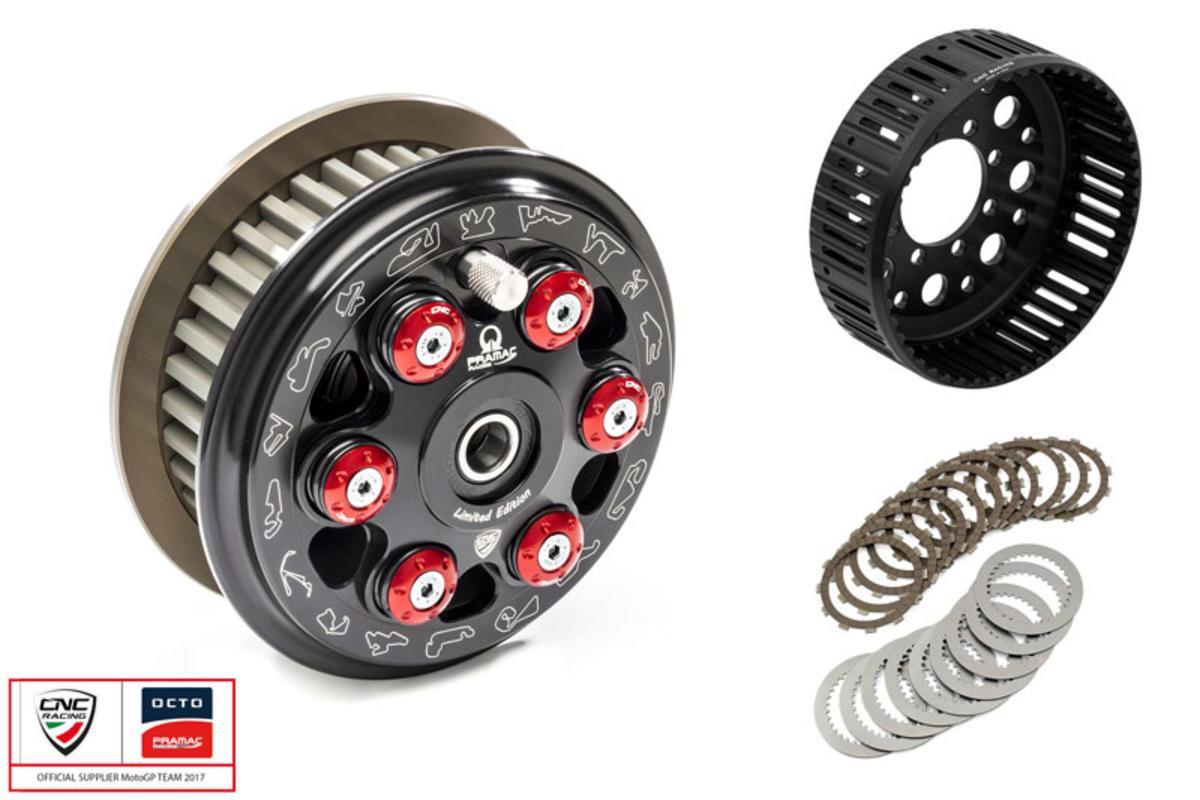 FR371PR - CNC RACING Ducati 6 Springs Slipper Clutch "Master Tech" (full kit, 48-teeth sintered plates; Pramac Racing Limited Edition) – Accessories in the Factory Racing Motorcycle Aftermarket Accessories and Parts Online Shop