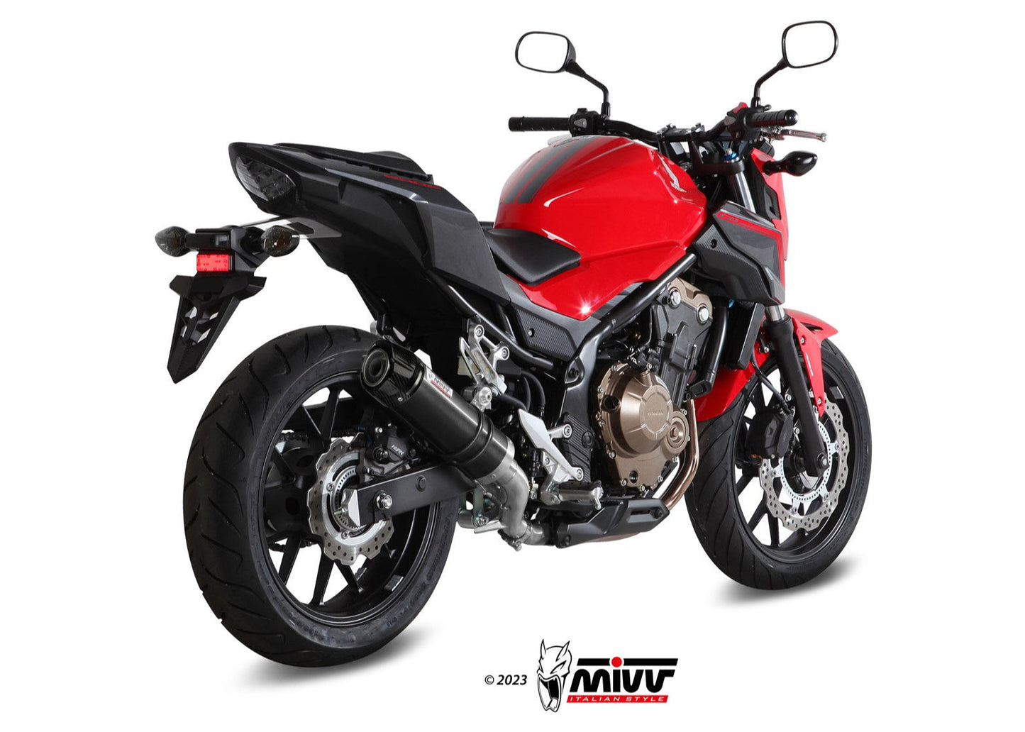 MIVV H.062 HONDA CB 500 F ( 2016 / 18 ) Slip On Exhaust "GP" (black + carbon cap; approved) – Accessories in the 2WheelsHero Motorcycle Aftermarket Accessories and Parts Online Shop