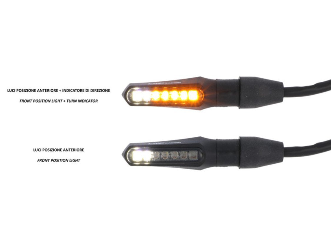 ID018 - CNC RACING Universal LED Turn Indicators + Front Position Lights "Task" (approved) – Accessories in the Factory Racing Motorcycle Aftermarket Accessories and Parts Online Shop