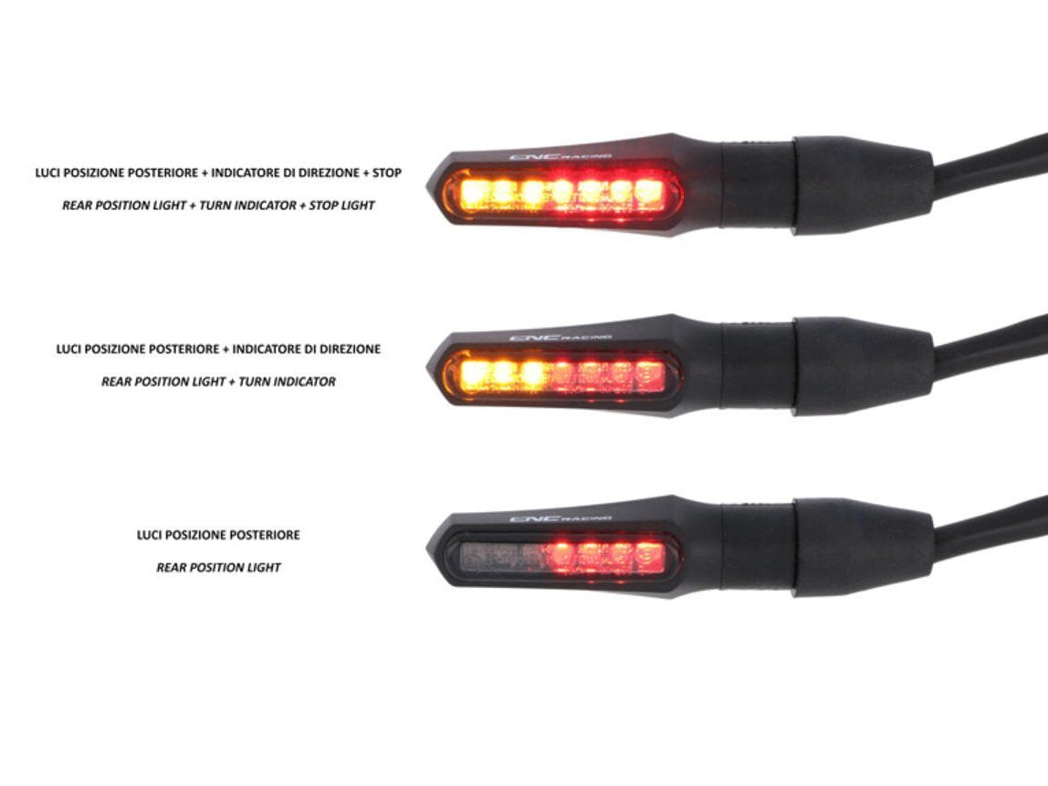 ID019 - CNC RACING Universal LED Turn Indicators + Rear Position & Stop Lights "Task" (approved) – Accessories in the Factory Racing Motorcycle Aftermarket Accessories and Parts Online Shop