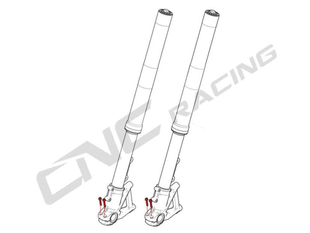 KV371X - CNC RACING Ducati Titanium Front Axle Clamp Bolts (M6x25) – Accessories in the Factory Racing Motorcycle Aftermarket Accessories and Parts Online Shop