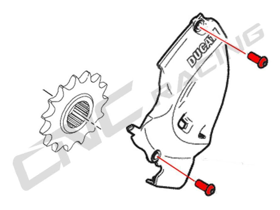 KV405X - CNC RACING Ducati Titanium Front Sprocket Cover Bolts (M6x16) – Accessories in the Factory Racing Motorcycle Aftermarket Accessories and Parts Online Shop