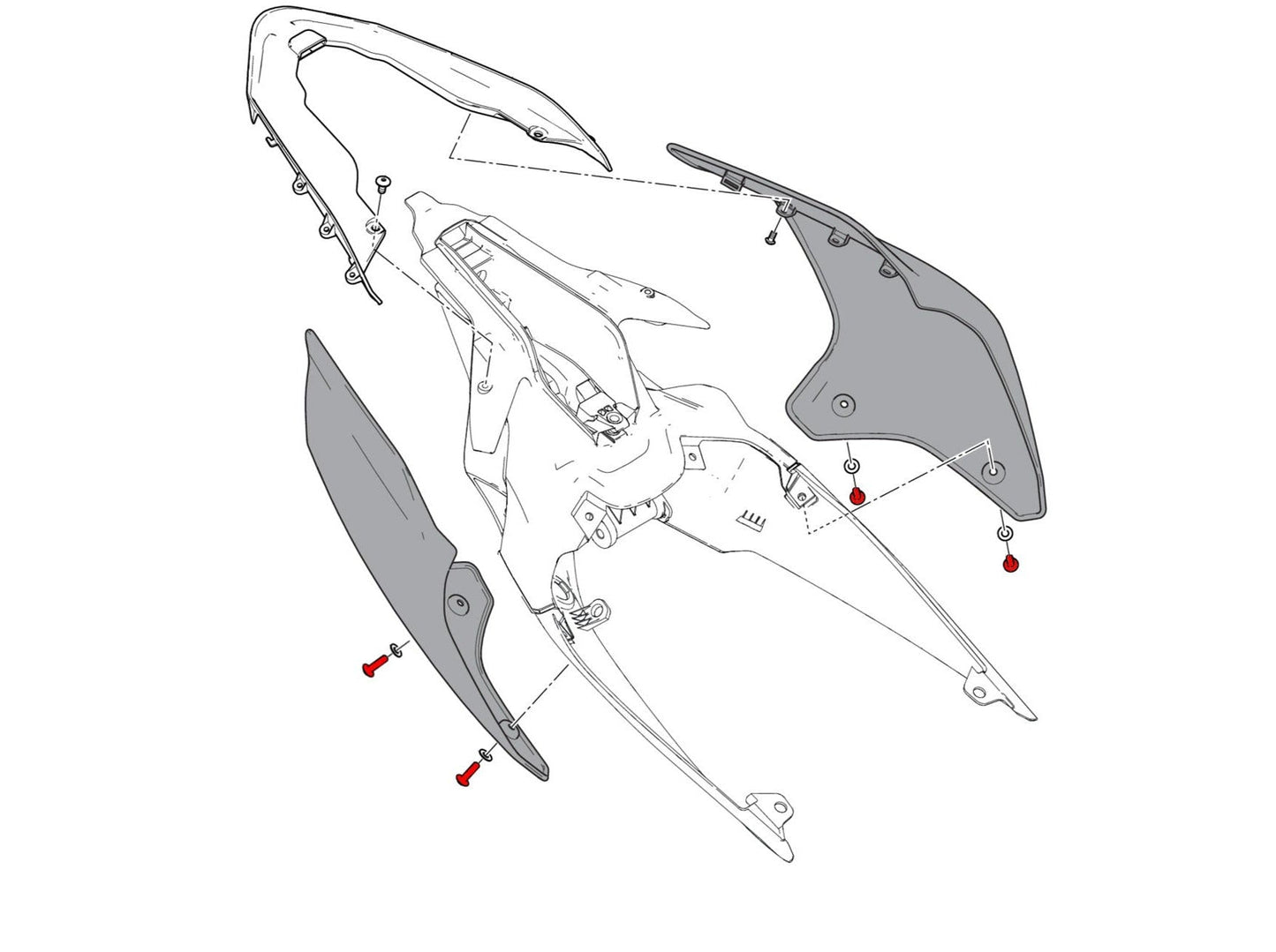 KV475 - CNC RACING Ducati Streetfighter V4 / V2 (20/24) Undertail Screws – Accessories in the Factory Racing Motorcycle Aftermarket Accessories and Parts Online Shop