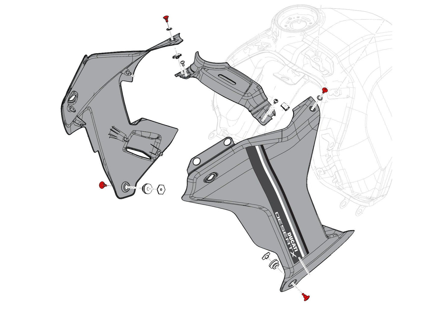 KV478 - CNC RACING Ducati DesertX (2022+) Front Fairing Screws – Accessories in the Factory Racing Motorcycle Aftermarket Accessories and Parts Online Shop