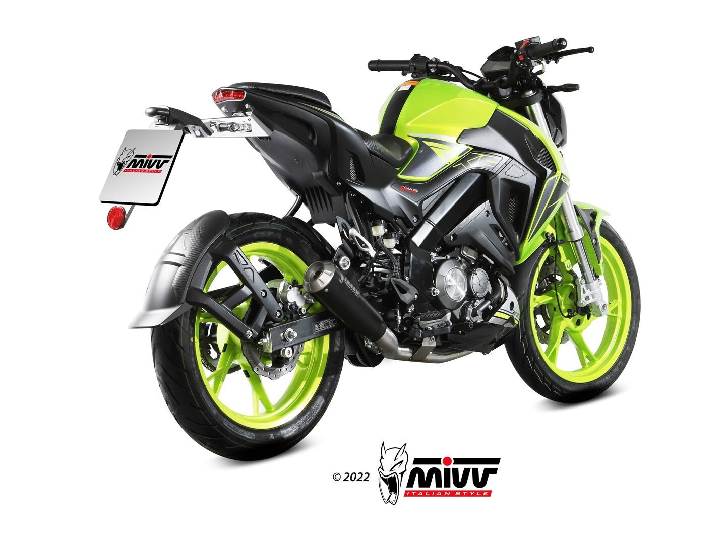 MIVV KW.001 KEEWAY RKF 125 ( 2021+ ) Full System Exhaust "X-M1" (black; not approved) – Accessories in the 2WheelsHero Motorcycle Aftermarket Accessories and Parts Online Shop