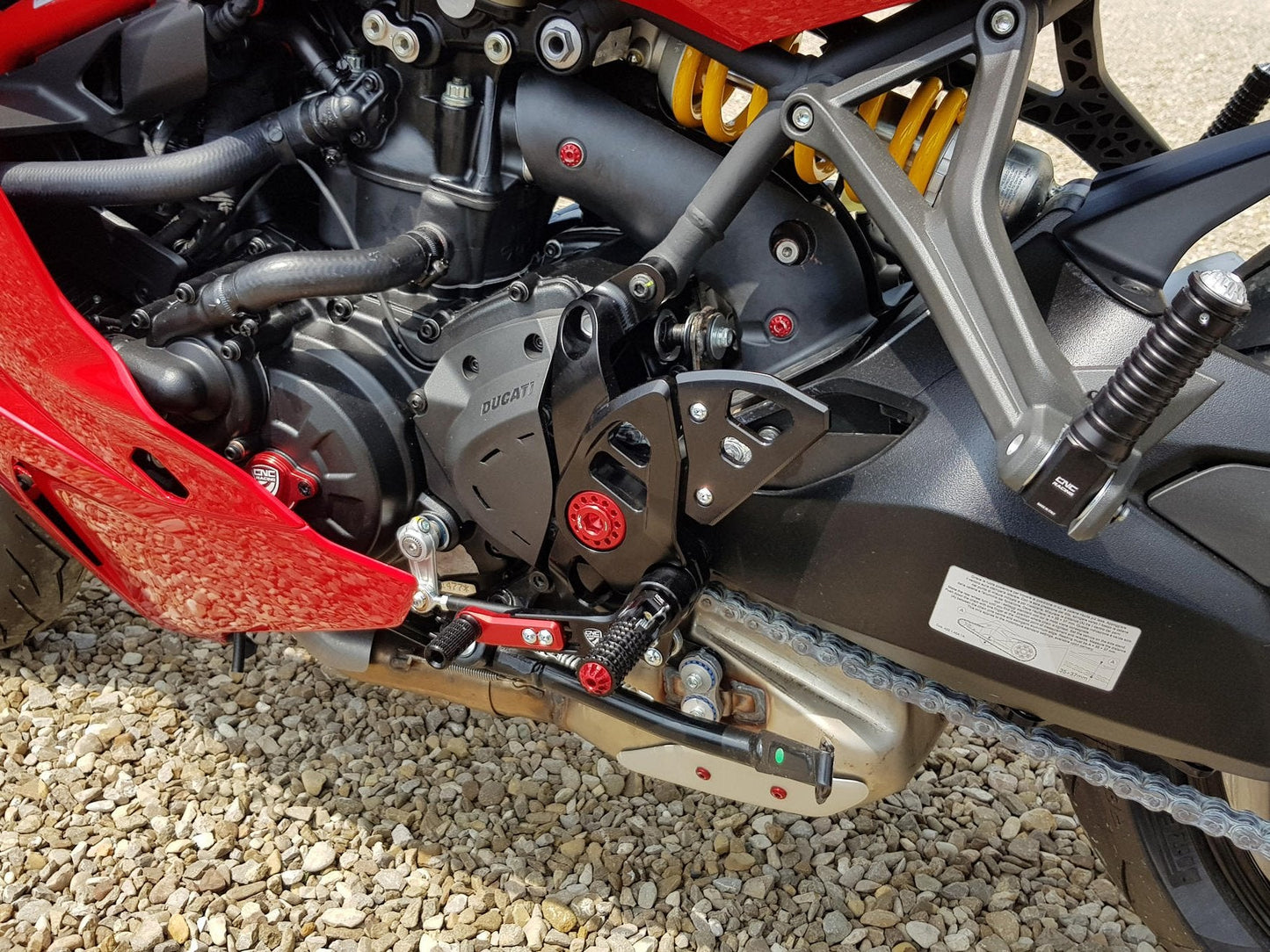 PE444 - CNC RACING Ducati Monster / Supersport Adjustable Rearset – Accessories in the Factory Racing Motorcycle Aftermarket Accessories and Parts Online Shop