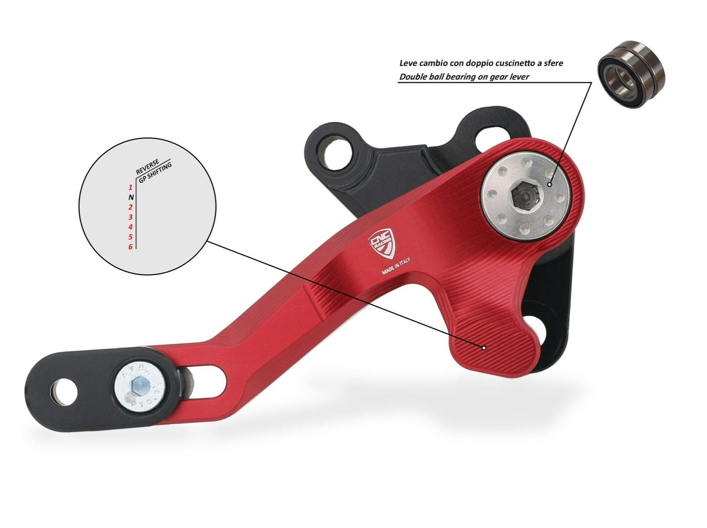 PEC07 - CNC RACING Ducati Multistrada V4 / V4S / Pikes Peak (2021+) Gear Lever Reverse Shift (GP, "Slide") – Accessories in the Factory Racing Motorcycle Aftermarket Accessories and Parts Online Shop