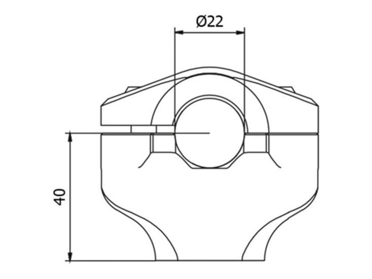 RM240 - CNC RACING Ducati Monster / Hypermotard Handlebar Riser (Ø 22 mm) – Accessories in the Factory Racing Motorcycle Aftermarket Accessories and Parts Online Shop