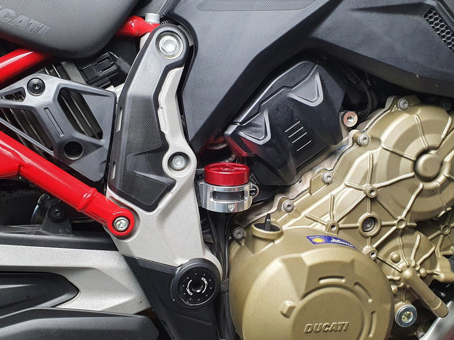 SEA14 - CNC RACING Ducati Multistrada V4 (2021+) Rear Brake Fluid Tank Clamp – Accessories in the Factory Racing Motorcycle Aftermarket Accessories and Parts Online Shop
