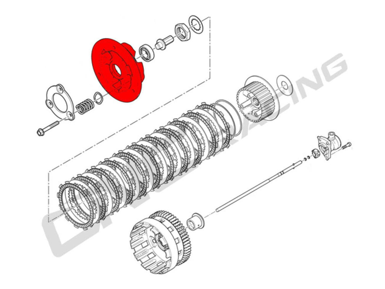 SP200 - CNC RACING Ducati Oil Bath Clutch Pressure Plate – Accessories in the Factory Racing Motorcycle Aftermarket Accessories and Parts Online Shop