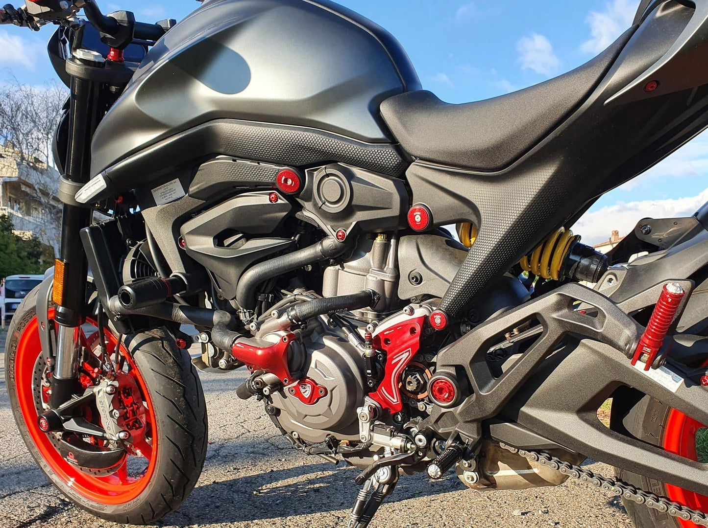 TC325 - CNC RACING Ducati Monster 950 (2021+) Frame Crash Protection Sliders – Accessories in the Factory Racing Motorcycle Aftermarket Accessories and Parts Online Shop