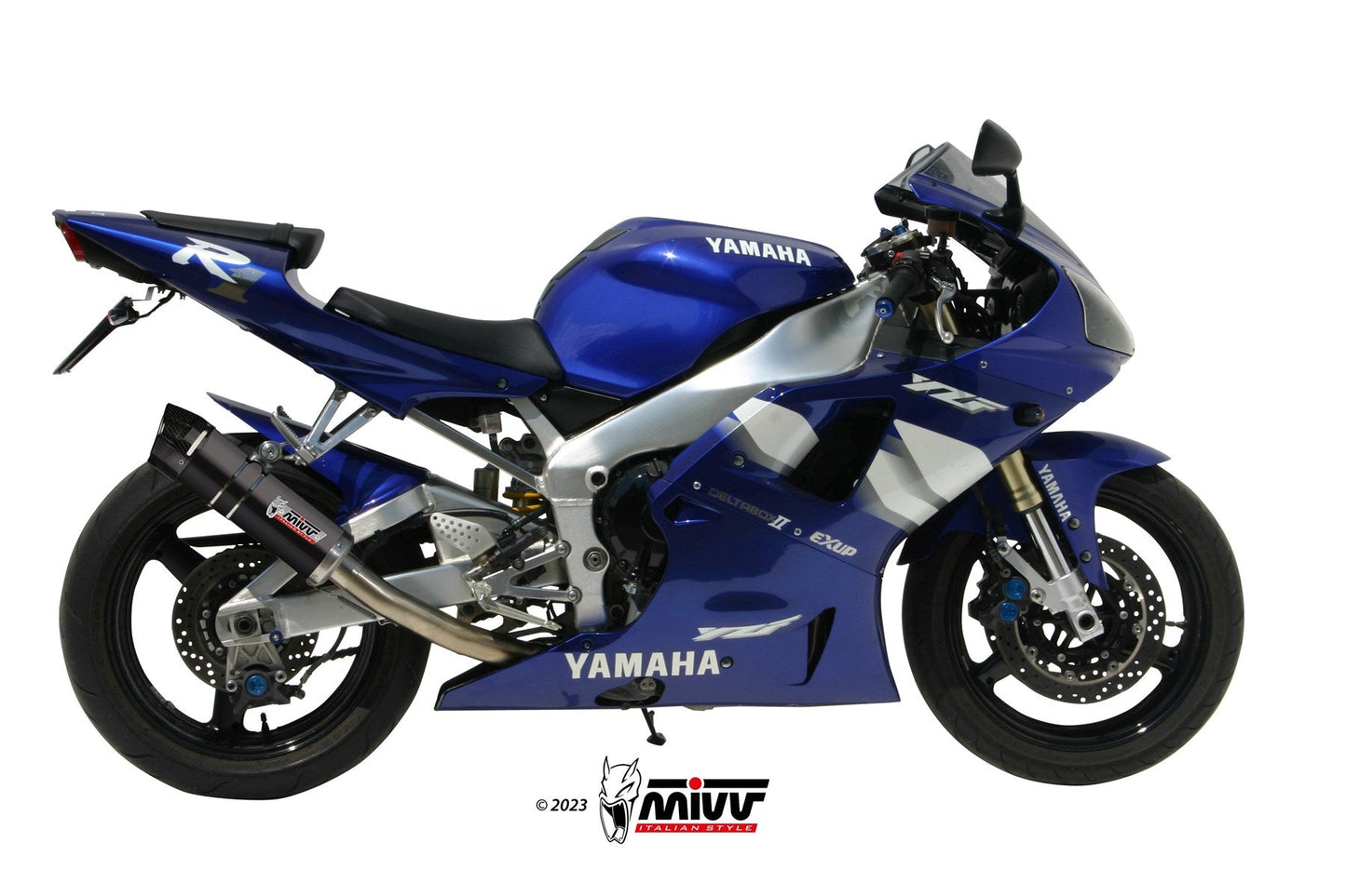 MIVV Y.001 YAMAHA YZF 1000 R1 (1998 - 2001) Slip-on Exhaust "GP" (Carbon + Carbon Cap; approved) – Accessories in the 2WheelsHero Motorcycle Aftermarket Accessories and Parts Online Shop