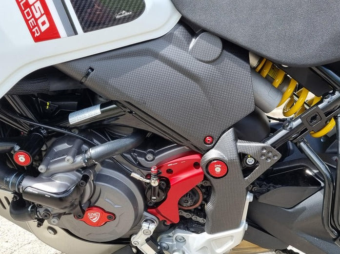 ZA246 - CNC RACING Ducati DesertX (2022+) Carbon Frame Side Upper Covers – Accessories in the Factory Racing Motorcycle Aftermarket Accessories and Parts Online Shop