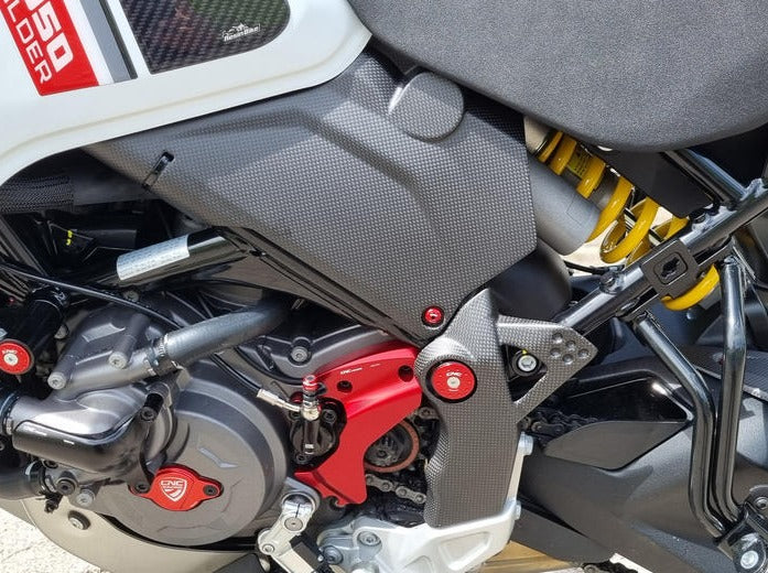ZA241 - CNC RACING Ducati DesertX (2022+) Carbon Frame Side Lower Covers – Accessories in the Factory Racing Motorcycle Aftermarket Accessories and Parts Online Shop