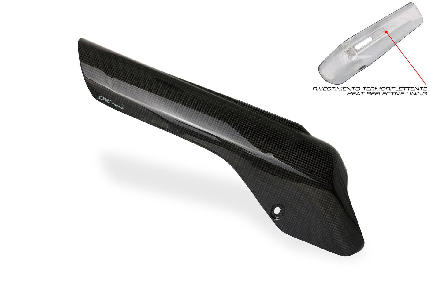 ZA901 - CNC RACING Ducati Multistrada V4 (2021+) Carbon Exhaust Silencer Heat Guard (for Akrapovic full system) – Accessories in the Factory Racing Motorcycle Aftermarket Accessories and Parts Online Shop