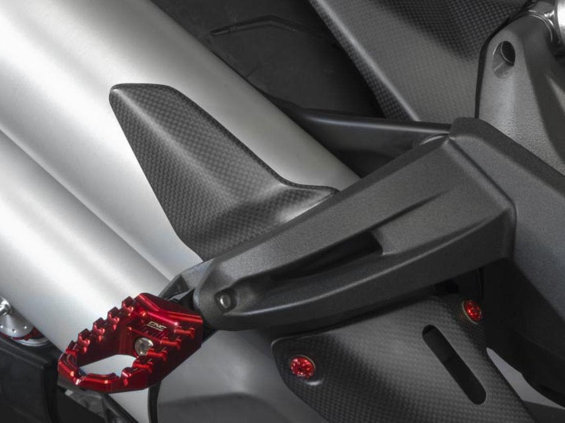 ZA966 - CNC RACING Ducati Monster 1200 Carbon Heel Guard – Accessories in the Factory Racing Motorcycle Aftermarket Accessories and Parts Online Shop