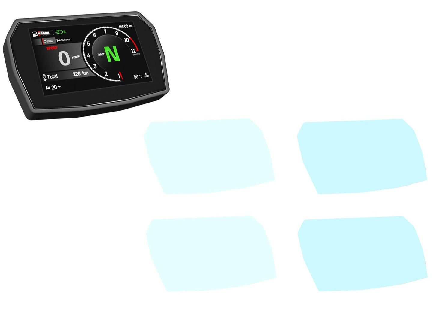 DP018N - CNC RACING Ducati Panigale / Multistrada (2025+) Dashboard Screen Protectors – Accessories in the Factory Racing Motorcycle Aftermarket Accessories and Parts Online Shop