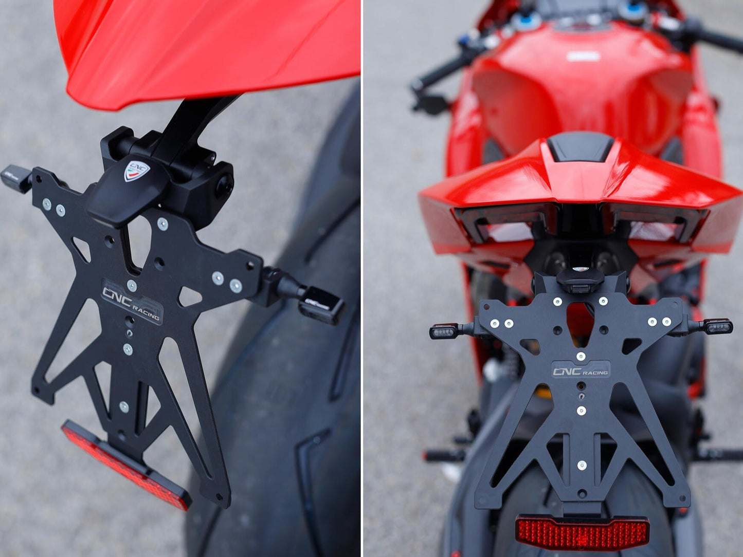 CNC RACING PT308 Ducati Panigale V4 / Streetfighter V4 (2025+) Adjustable License Plate Holder Kit – Accessories in the Factory Racing Motorcycle Aftermarket Accessories and Parts Online Shop