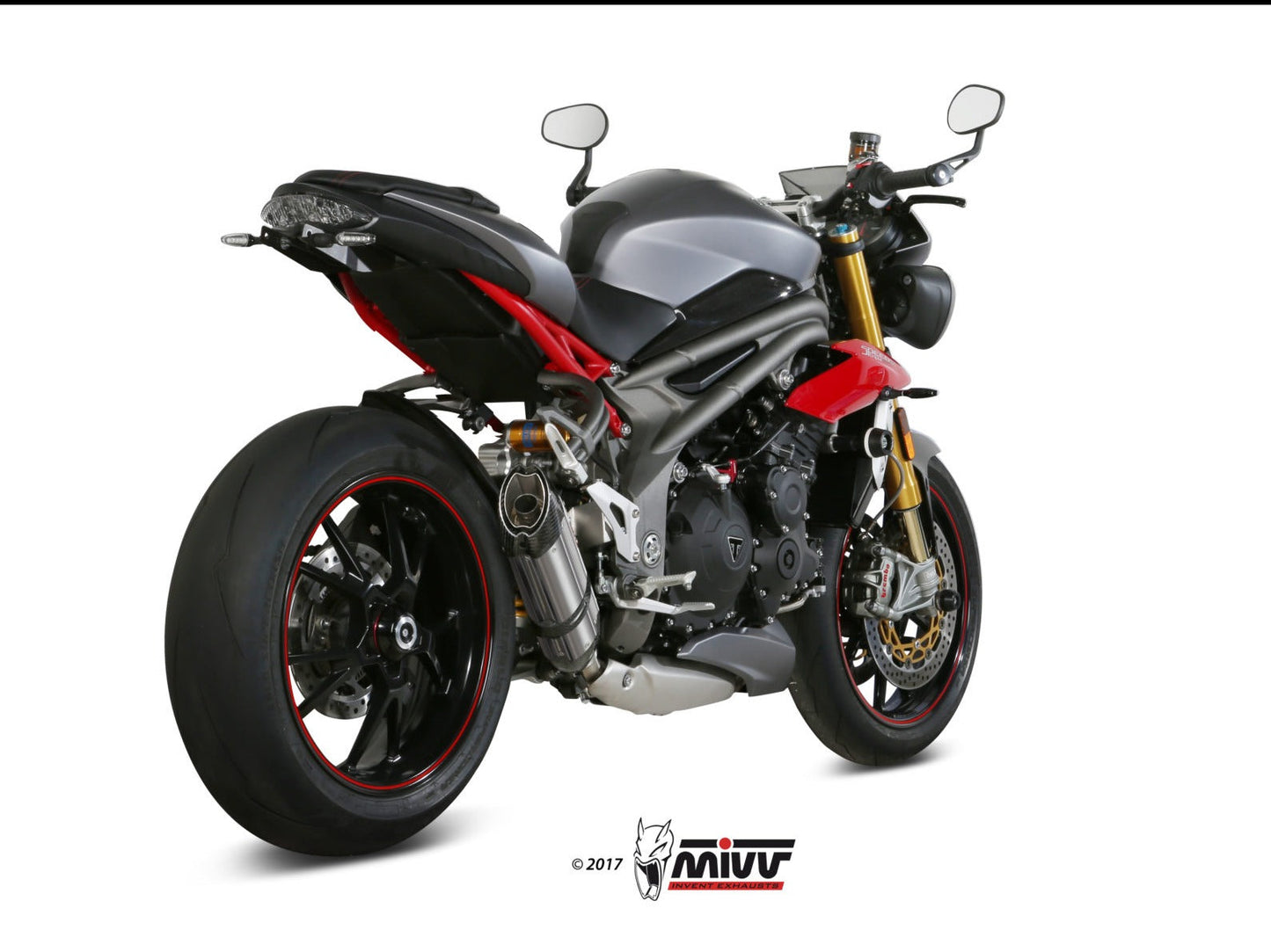 MIVV T.016 TRIUMPH SPEED TRIPLE 1050 R / S / RS ( 2016 - 17 ) Slip On Low Exhaust "Suono" (stainless steel; approved) – Accessories in the 2WheelsHero Motorcycle Aftermarket Accessories and Parts Online Shop