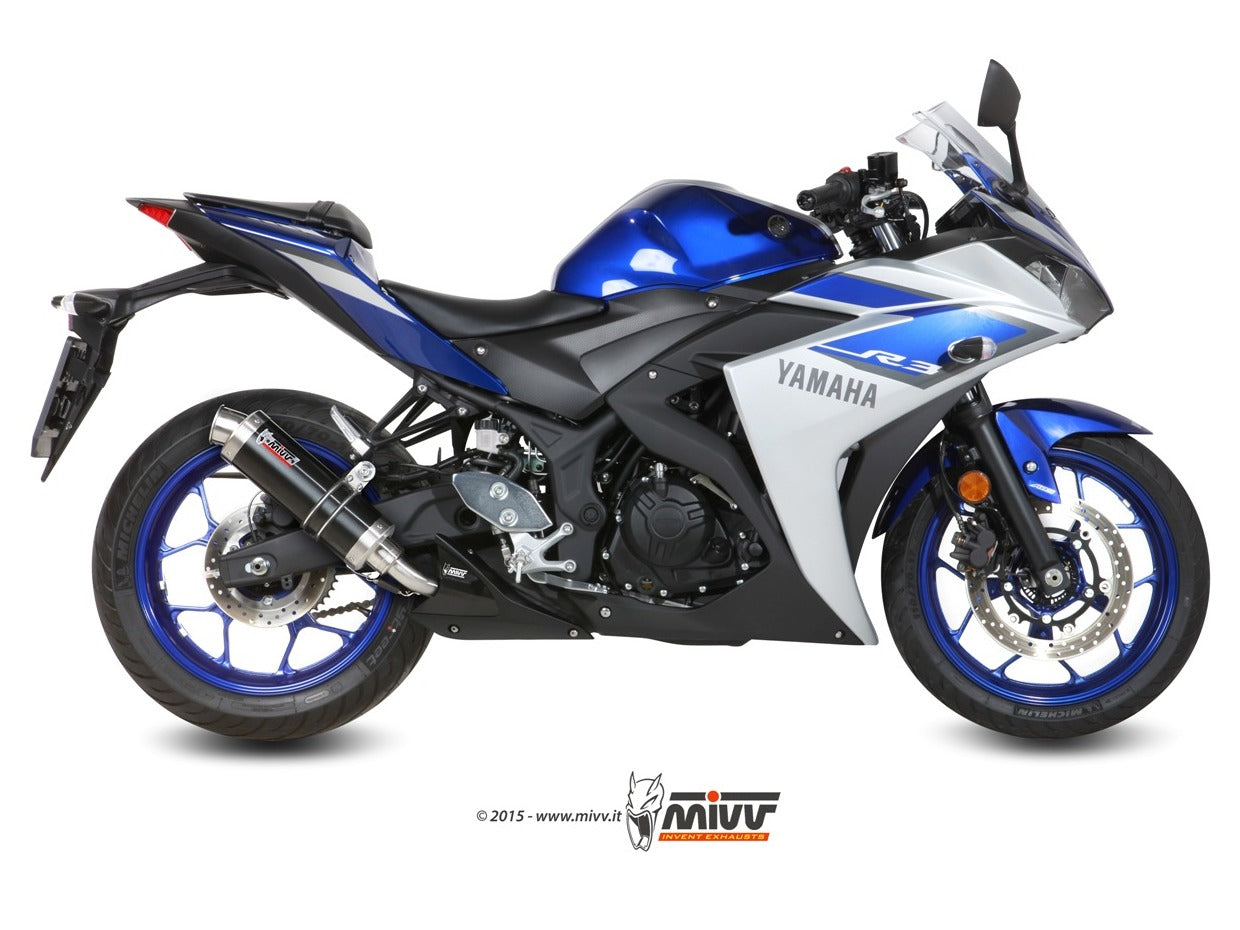 MIVV Y.048 YAMAHA YZF R3 / R25 (2015 - ) Slip On Exhaust "GP" (Black; approved) – Accessories in the 2WheelsHero Motorcycle Aftermarket Accessories and Parts Online Shop