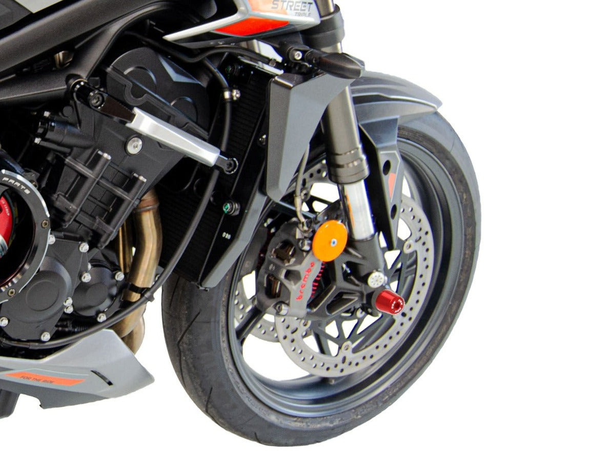 PFAN04 - DBK Triumph Street Triple 765 S / R / RS (2017+) Front Wheel Protection Sliders