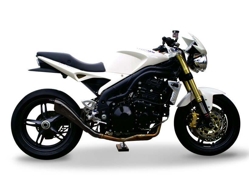 HP CORSE Triumph Speed Triple (05/06) Slip-on Exhaust "Hydroform Ceramic Black" (Homologated)