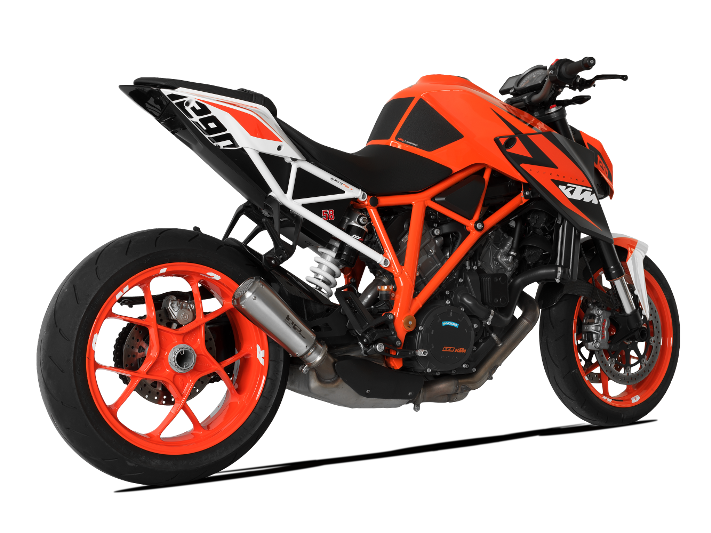 HP CORSE KTM 1290 Super Duke R (14/16) Slip-on Exhaust "GP-07 Satin with Wire Mesh" (racing)