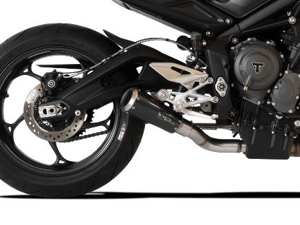 HP CORSE Triumph STREET TRIPLE 765 Slip-on Exhaust "GP-07 Black with Aluminum Ring" (racing) – Accessories in Factory Racing – Motorcycle Parts & Accessories Online Store