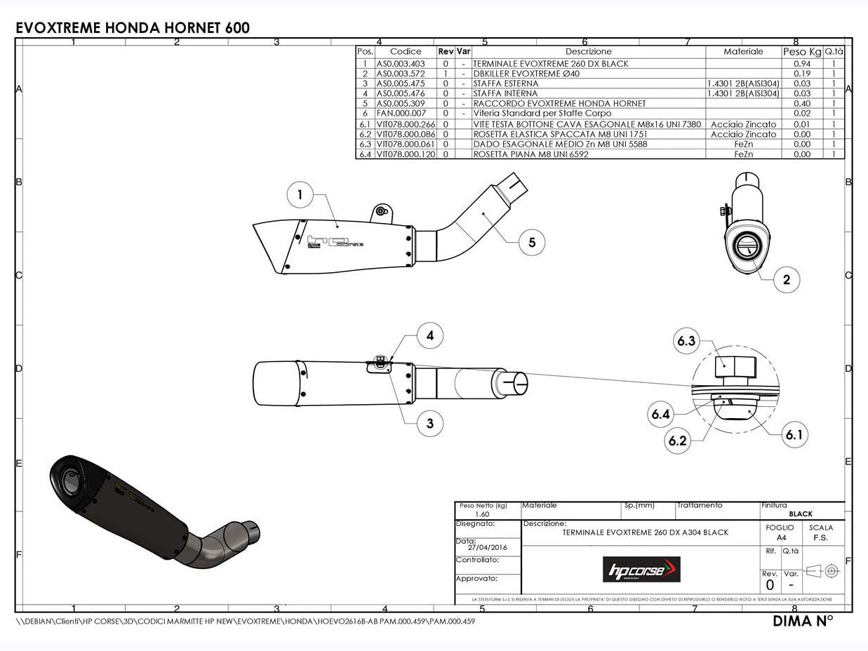 HP CORSE Honda CB600F Hornet (07/13) Slip-on Exhaust "Evoxtreme Satin" (EU homologated) – Accessories in Factory Racing – Motorcycle Parts & Accessories Online Store