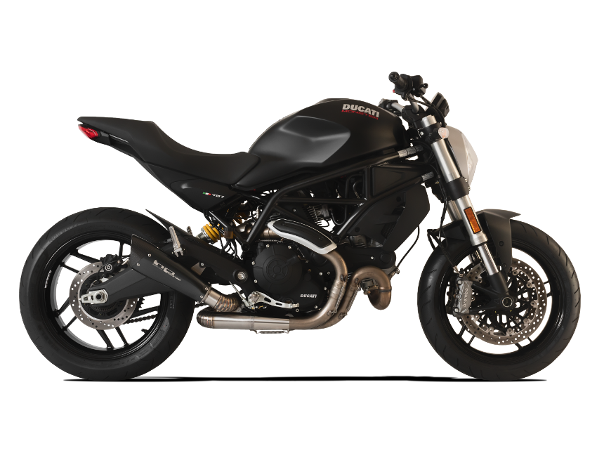 HP CORSE Ducati Monster 797 Slip-on Exhaust "Evoxtreme 260 Black" (racing only)