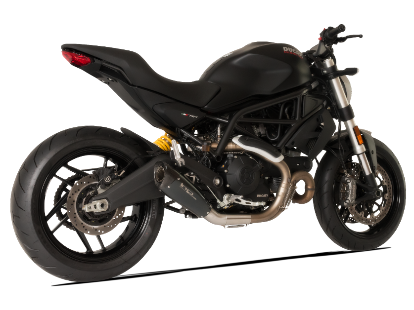 HP CORSE Ducati Monster 797 Slip-on Exhaust "Evoxtreme 260 Black Short" (racing only)