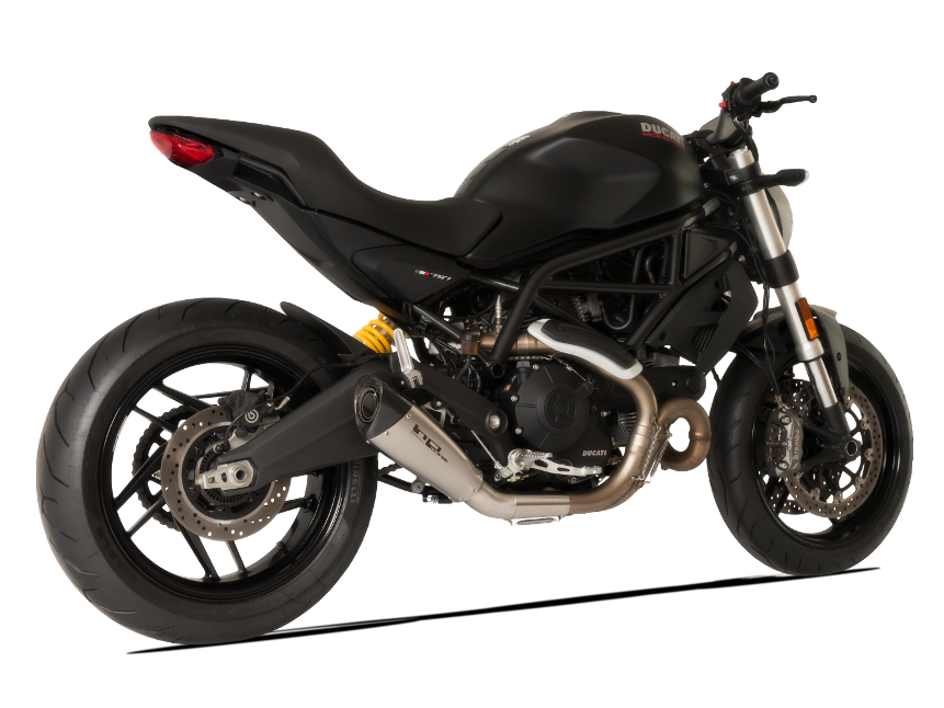 HP CORSE Ducati Monster 797 Slip-on Exhaust "Evoxtreme 260 Satin Short" (racing only)