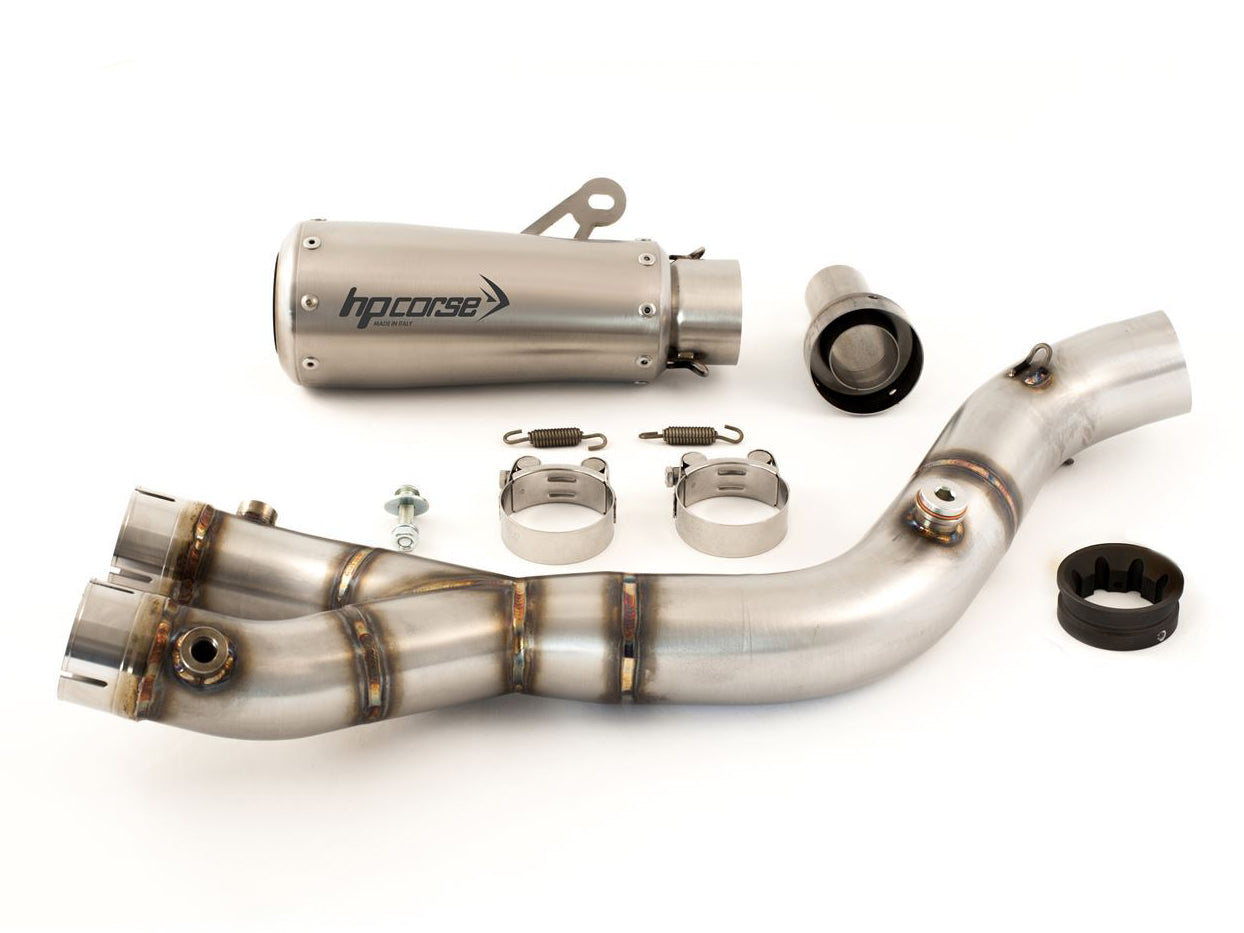 HP CORSE Yamaha YZF-R1 (15/17) Slip-on Exhaust "GP-07 Satin" (racing; with aluminum ring)