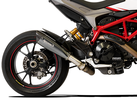 HP CORSE Ducati Hypermotard 821 Low Position Slip-on Exhaust "Evoxtreme 310 Black" (EU homologated)
