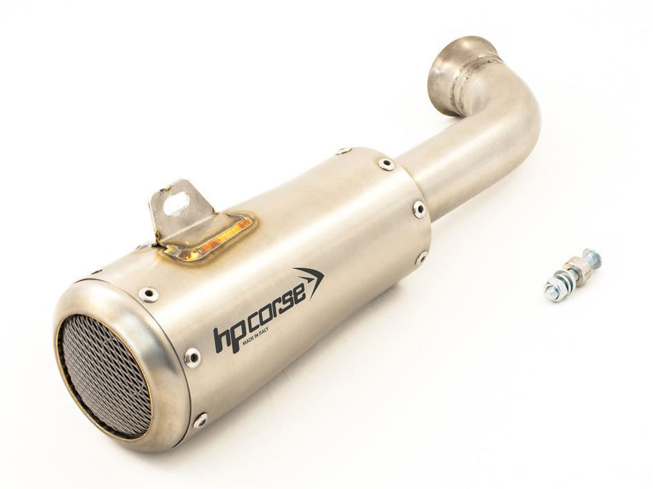 HP CORSE KTM 390 Duke (13/16) Slip-on Exhaust "GP-07 Satin with Wire Mesh" (racing)