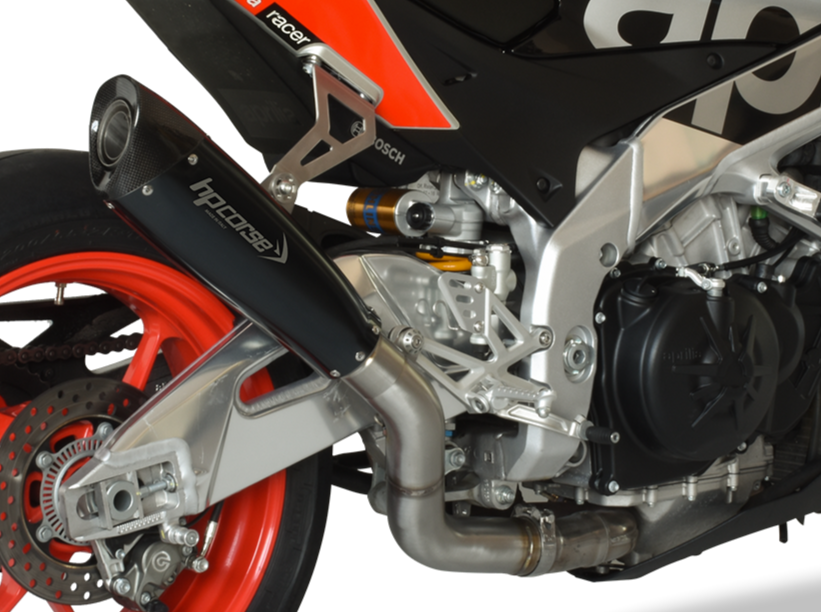 HP CORSE Aprilia RSV4 / Tuono V4 (17/18) Slip-on Exhaust "Evoxtreme 310 Black" (racing)