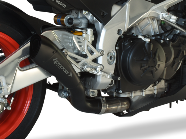 HP CORSE Aprilia RSV4 / Tuono V4 (17/18) Slip-on Exhaust "Hydroform Short Black" (racing)