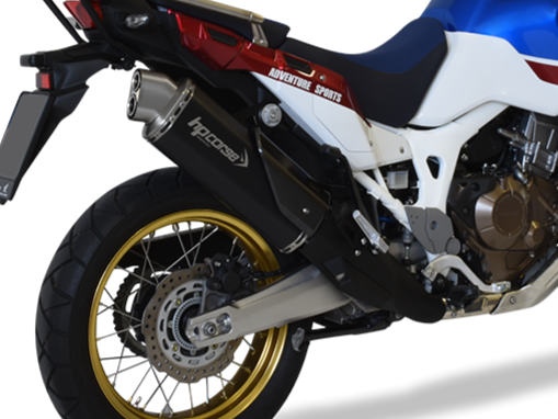 HP CORSE Honda CRF1000L Africa Twin Slip-on Exhaust "4-Track R Black" (EU homologated) – Accessories in Factory Racing – Motorcycle Parts & Accessories Online Store