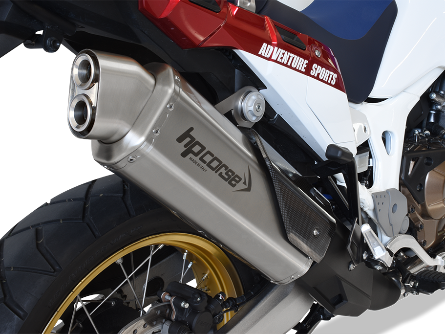 HP CORSE Honda CRF1000L Africa Twin Slip-on Exhaust "4-Track R Satin" (EU homologated) – Accessories in Factory Racing – Motorcycle Parts & Accessories Online Store